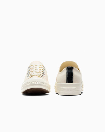 PLAY Comme des Garçons Single Heart Chuck 70 Milk/Black/Red, Heel View