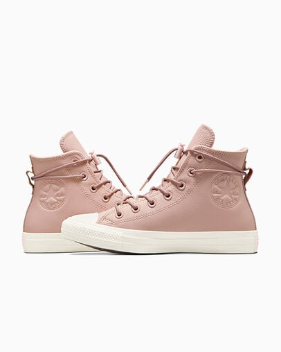 Chuck Taylor All Star Weatherized Leather Bite The Dust/Blush Hush/Egret, Detail Angle View