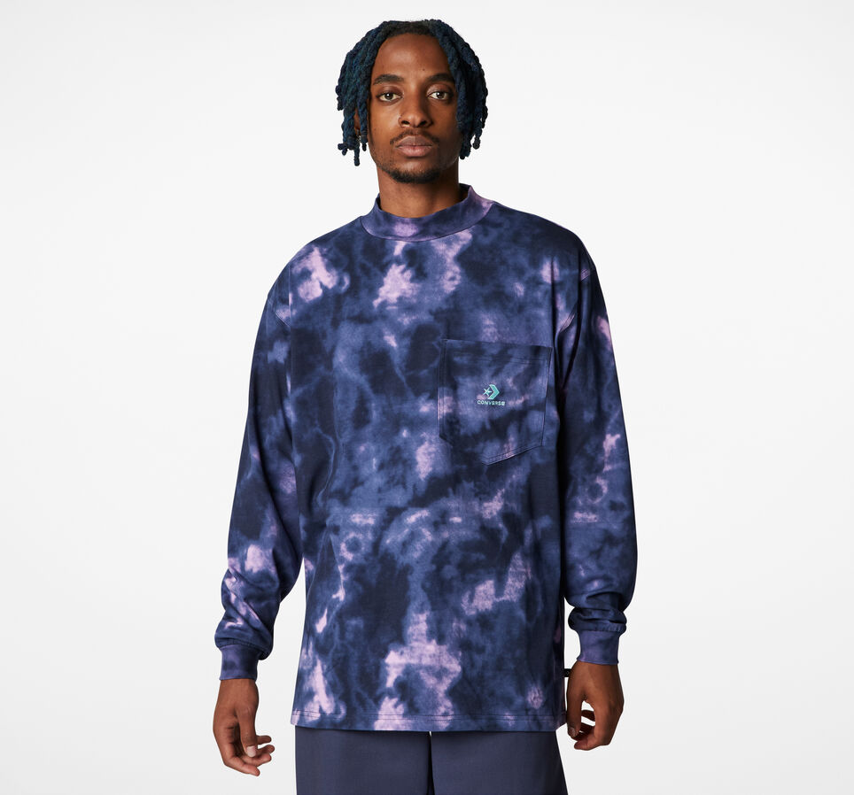 Long Sleeve Pocket Print T-Shirt