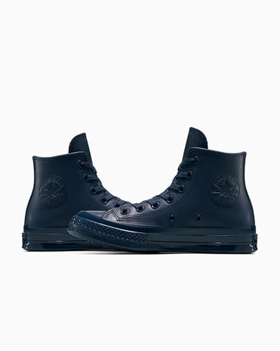 Chuck 70 Leather Obsidian/Black/Obsidian, Detail Angle View