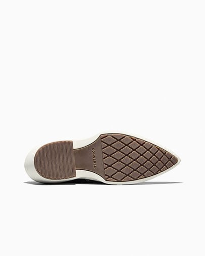 Chuck 70 De Luxe Pointed Mule Heel Platform Black/Egret/White, Outsole View