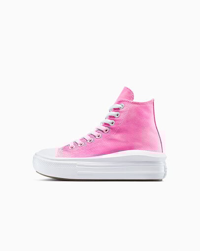 Chuck Taylor All Star Move Platform Color Splash Bianco/Fucsia caos, Inner Side View