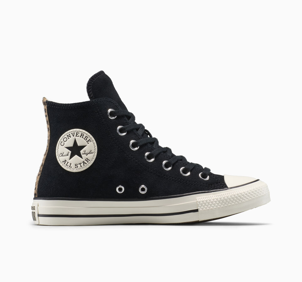 Chuck Taylor All Star Leopard Suede Black/Sand Dune/Egret