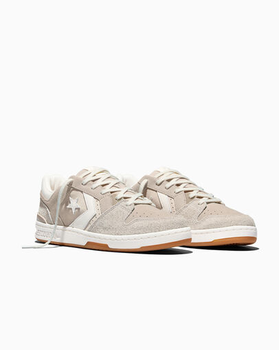 CL98 Suede Papyrus Brown/Egret/Gum Honey, Top and Side View