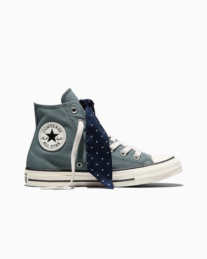 Chuck Taylor All Star Scarf Bow Mineral Brew Grey/Egret/Black, Outer Side View