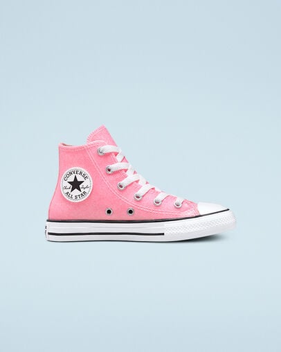 Chuck Taylor All Star Glitter Pink/Bleached Coral/White, Outer Side View