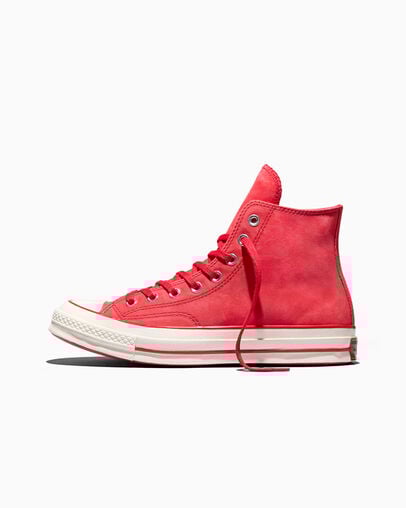 Chuck 70 Nubuck Leather University Red/Green/Egret, Inner Side View