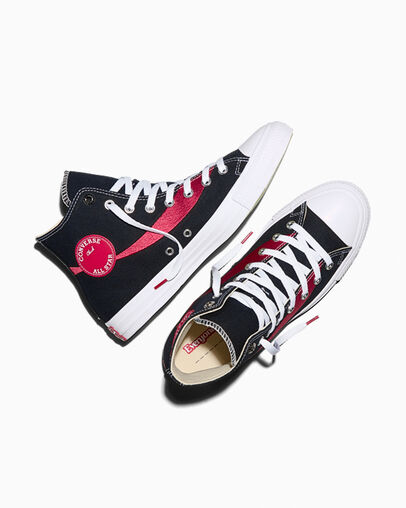 Converse x Coca-Cola Chuck Taylor All Star Black/Racing Red/White, Angled View