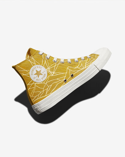 Summer Daze Chuck Taylor All Star Jaune d'or/Aigrette/Aigrette, Detail Angle View