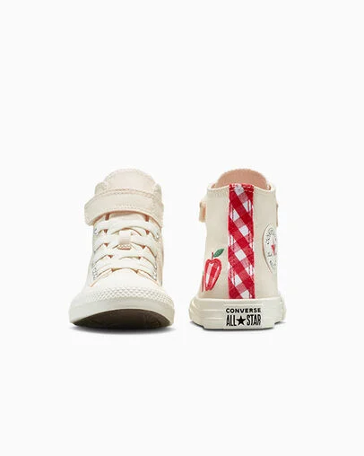 Chuck Taylor All Star Checkered Accents Easy-On Light Dune/Egret/Red, Heel View