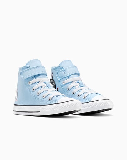 Chuck Taylor All Star Penguin Easy On Blue It/Black/White, Top and Side View