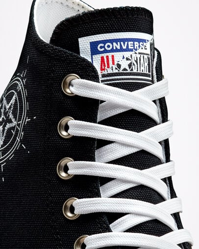 Chuck Taylor All Star Blueprint Black/High Risk Red, Detail Angle View