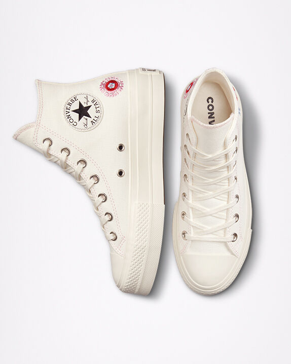 converse embroidered platform