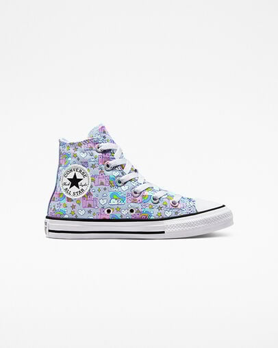 Chuck Taylor All Star Rainbow Castles Lt Armory Blue/Beyond Pink, Outer Side View