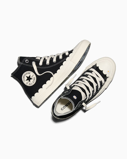 Chuck Taylor All Star Petal Pop Black/Egret/Egret, Angled View