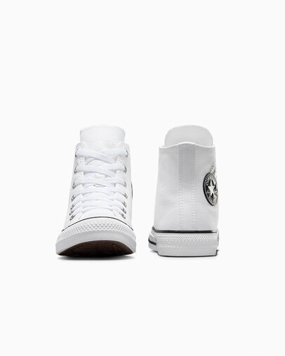 Chuck Taylor All Star Logo Play Weiß/Schwarz/Weiß, Heel View