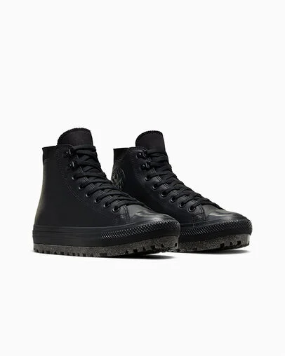 Chuck Taylor All Star City Trek Waterproof Boot Black/Blackblack, Top and Side View