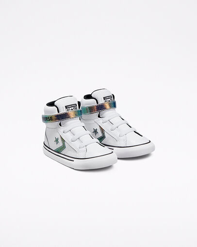 Iridescent Glitter Pro Blaze Bianco/Nero/Bianco, Angled View