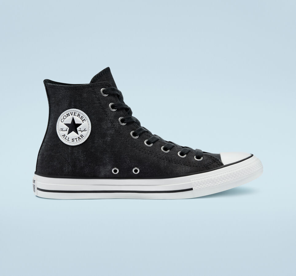 Chuck Taylor All Star Washed Canvas Black/Black/Egret