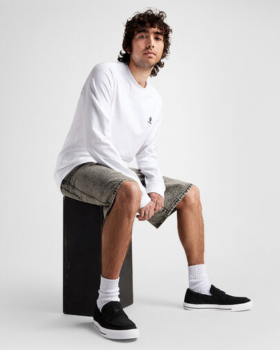 Chuck Taylor All Star Loafer Schwarz/Schwarz/Weiß, On Foot Shot 2