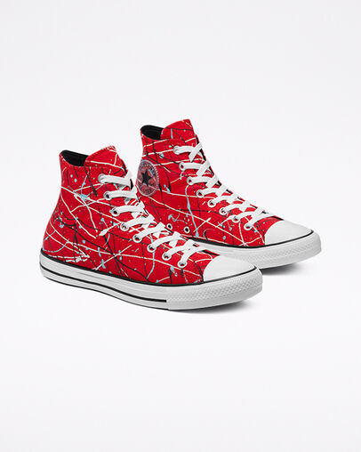 Chuck Taylor All Star Archive Paint Splatter University Red/White/Black, Angled View