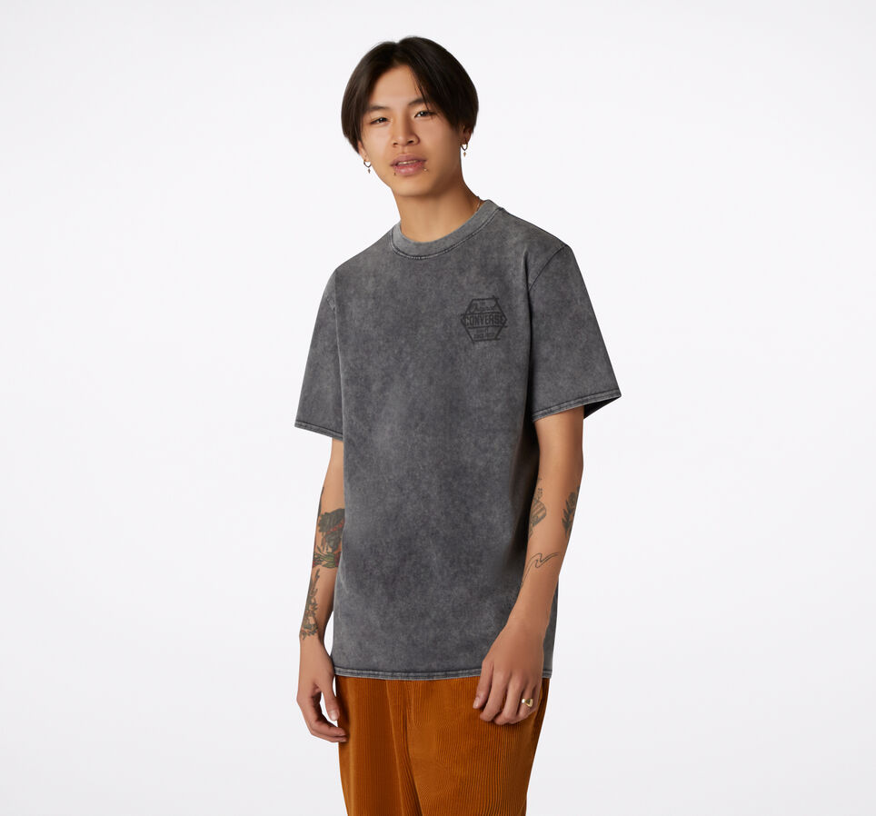 Fashion Cut and Sew T-Shirt Converse Black