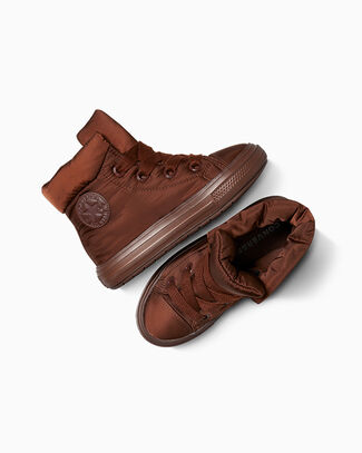 Converse Chuck Taylor All Star Elements Boot High-Top Shoe Polyester In Brown, Size 3.5 - A12940C