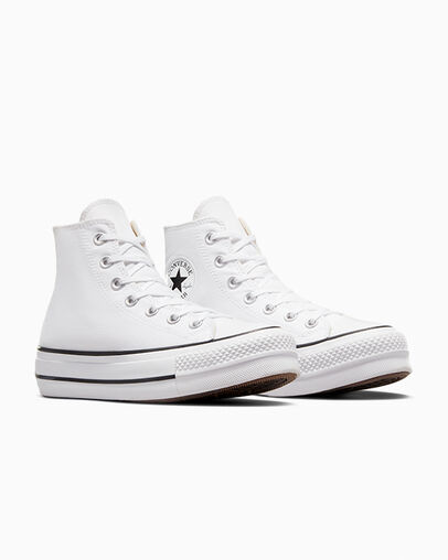 Chuck Taylor All Star Lift Platform Canvas White/Black/White, Top and Side View