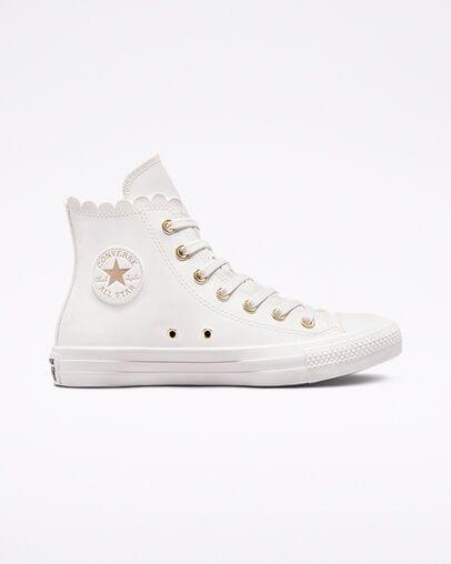 Chuck Taylor All Star Mono White Blanc vintage/Aigrette/Or, Outer Side View