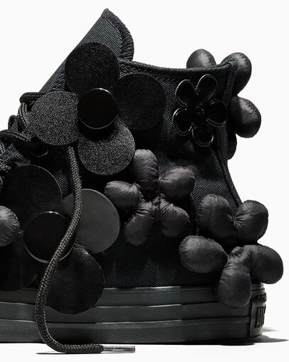 Chuck Taylor All Star Midnight Garden Black Dark Flowers, Detail Angle View