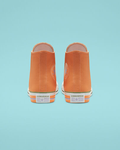 Chuck Taylor All Star Sunblocked Fuel Orange/Moonstone Violet, Heel View