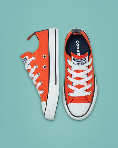 Converse Color Chuck Taylor All Star Amapola brillante/Azul marino medianoche, Top and Side View
