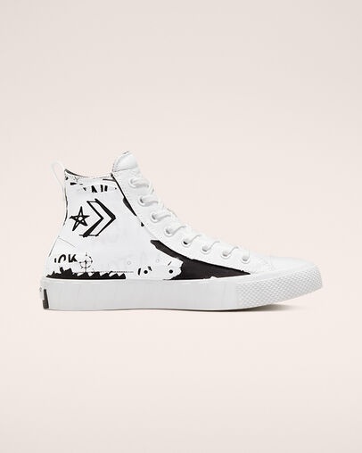 UNT1TL3D Script White/White/Black, Outer Side View