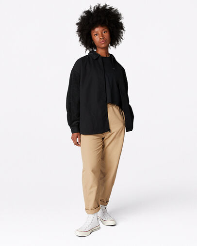 Camiseta Corduroy Layering Negro Converse, Full Body View