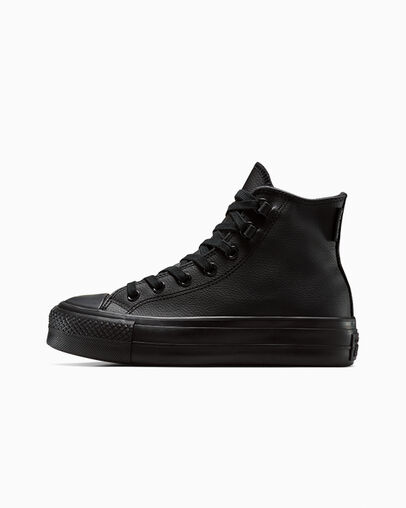 Chuck Taylor All Star Lift Platform Leather Black/Black/Black, Inner Side View