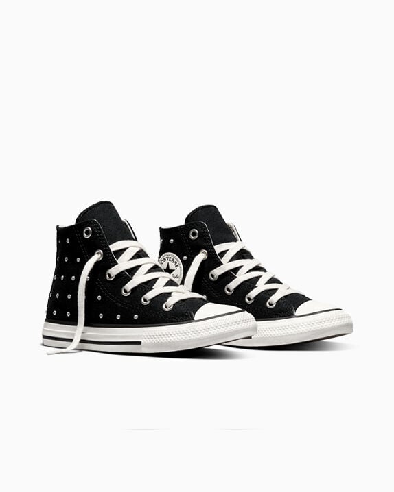 Chuck Taylor All Star Embroidered Polka Dots Black/Vintage White/White