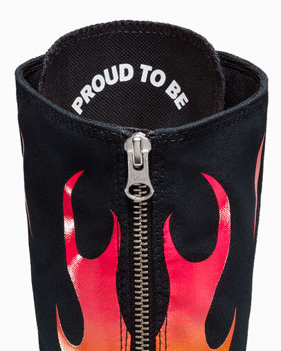 Chuck Taylor All Star XXHi Pride Noir/Fuchsia chaos/Confiture violette, Detail Angle View