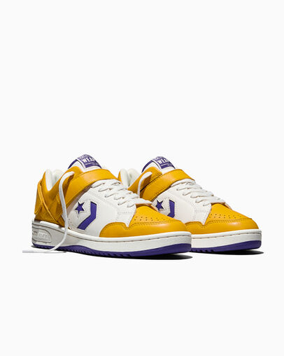 Converse x Engineered Garments Weapon Vintage White/Yellow, Top and Side View