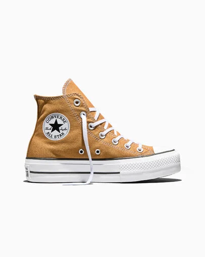 Chuck Taylor All Star Lift Platform Honey Stick Brown/White/Black, Outer Side View