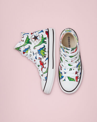 8-Bit Chuck Taylor All Star Blanc/Wasabi vif/Bleu num&eacute;rique, Top and Side View