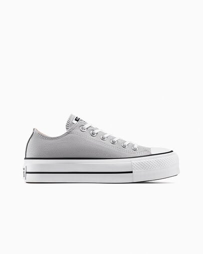 Chuck Taylor All Star Platform Canvas Grey Area/White/Black, Outer Side View