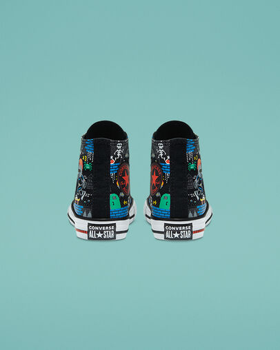 Chuck Taylor All Star Gamer Black/Bright Poppy, Heel View