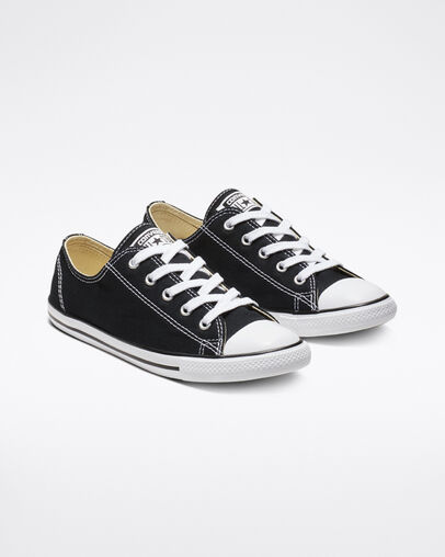 Chuck Taylor All Star Dainty Low Top Black, Angled View