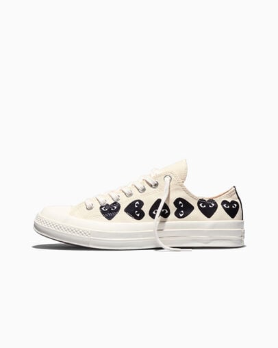 Converse x PLAY Comme des Gar&ccedil;ons Chuck 70 Multi Heart Milk/Black/Egret, Inner Side View
