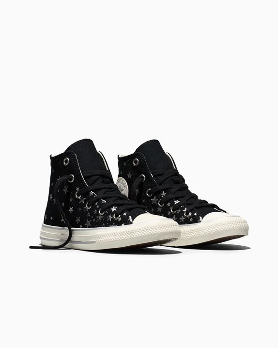 Chuck Taylor All Star Elevated Shine Studs Black/Silver/Egret