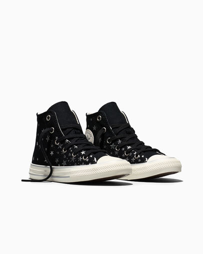 Converse Chuck Taylor All Star Elevated Shine Studs Black/Silver/Egret — photo 6