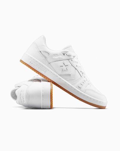 CONS AS-1 Pro Leather White/White/White, Detail Angle View