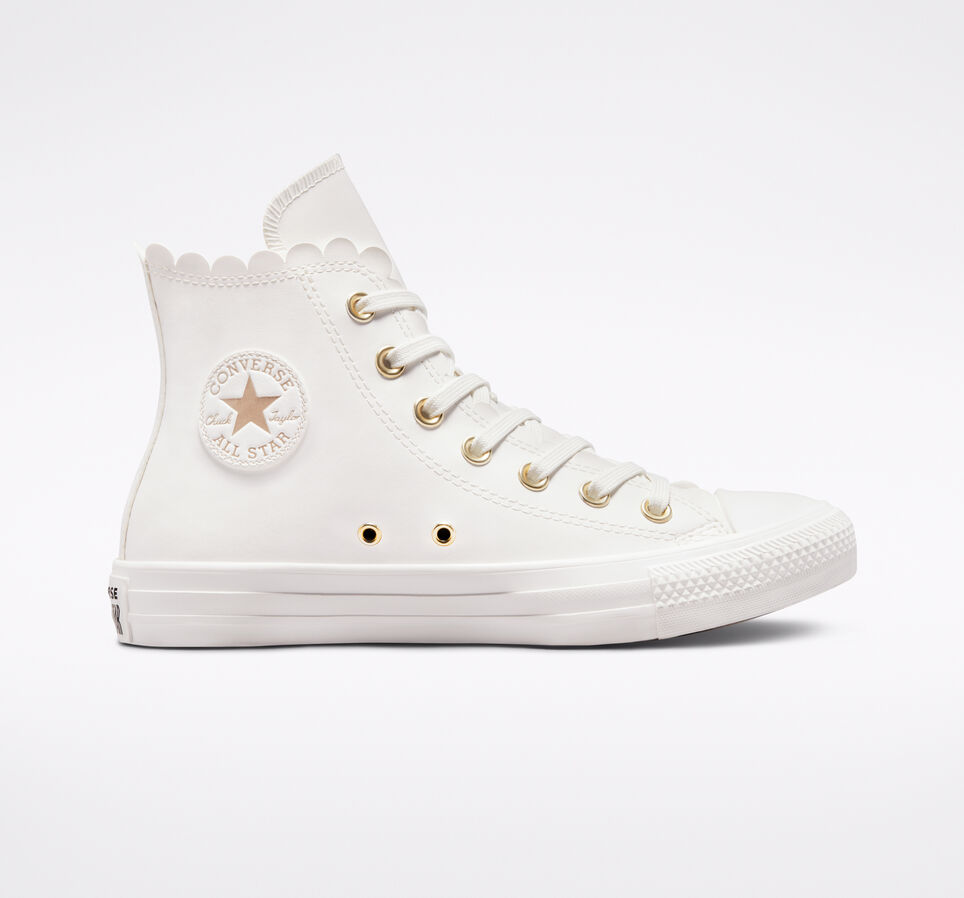 Chuck Taylor All Star Mono White Blanc vintage/Aigrette/Or
