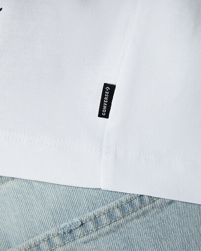 Notebook Doodle Oversized Cropped T-Shirt White, Detail View