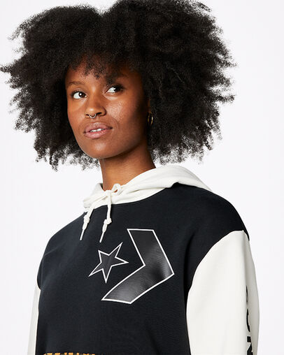 Heritage Leopard Print Pullover Hoodie Egret Multi, Detail View